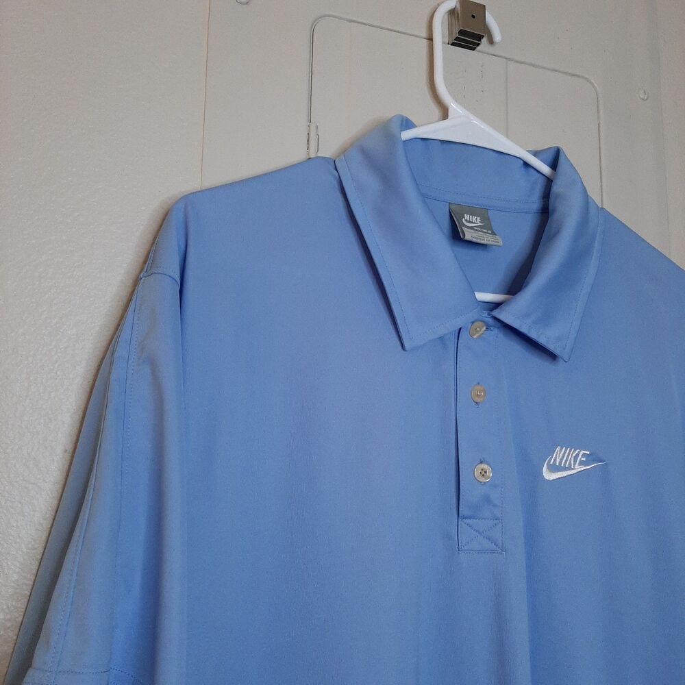 Nike Sportswear Polo Shirt Light Blue Men Size XL Short Sleeve Collared - Picture 5 of 11